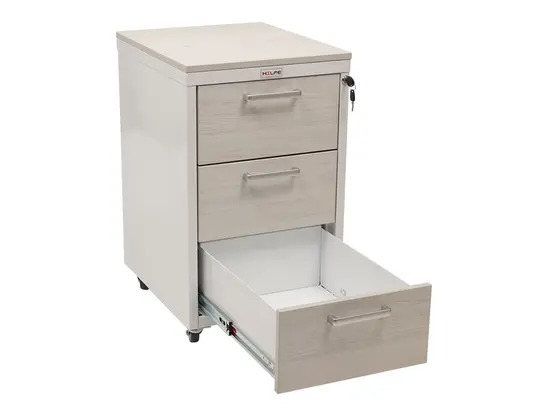 Медицински контейнер PMT TPL8 - сниман отстрани, с долното чекмедже отворено, празен