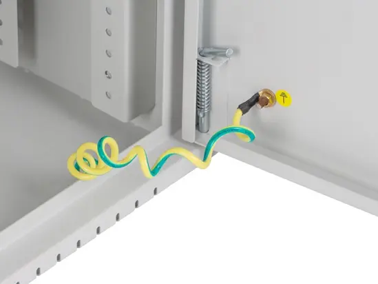 Комуникационен шкаф Lanberg rack cabinet 19' wall-mount 6U+3u540x200 low-profile grey (assembled)