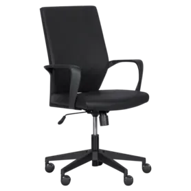 Работен стол НИКОЛА- снимка отстрани, черен цвят