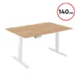 Бюро регулируемо ЛИБРЕ U4- бяла снова, плт цвят- дъб, 140 см