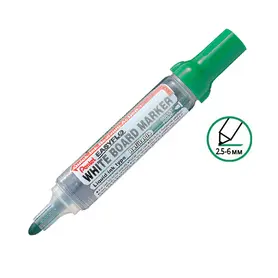 Маркер за бяла дъска Pentel Easyflo презареждащ зелен 2.5-6 мм дебелина на писеца