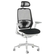 Работен стол СЕЛЕНА- снимка отпред, , черен меш