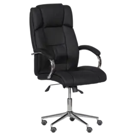 Директорски стол ЯВОР -снимка отпред, черен цвят