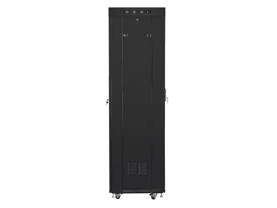 Комуникационен шкаф Lanberg rack cabinet 19' free-standing 42U600x600 (flat pack) with glass door lcd black v2