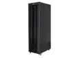 Комуникационен шкаф Lanberg rack cabinet 19' free-standing 47U800x1200 (flat pack) with glass door lcd black v2
