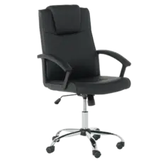 Директорски стол ЛАВРЕН- черен цвят, еко кожа