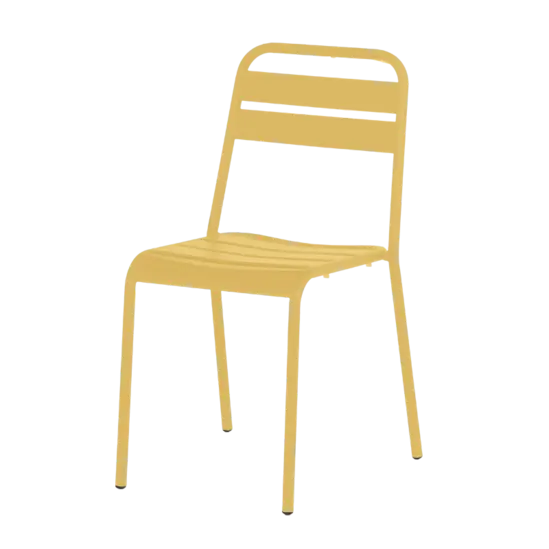 Градински стол ФЛАМБО- Червен метален градински стол – подходящ за двор и тераса