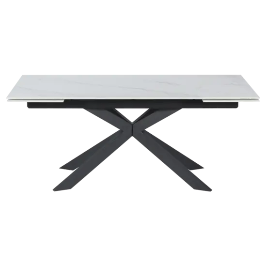 Трапезна маса ЛЕОНОРА разтегателна- мраморен бял плот