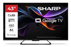 Телевизор Sharp 43HR7265E, 43" QLED Google TV, 144 Hz, 4K Ultra HD 3840x2160 Frameless, AQUOS, DVB-TT2CSS2, Active Motion 1400, HDR10, Dolby Atmos, Dolby Vision, DTS:X, Google Assistant, Google Cast, HDMI 2.1 with eARC, VRR, 3.5mm Headphone jack  lin