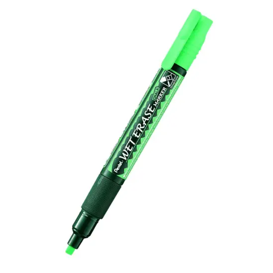 Маркер тебешир Pentel Wet Erase двустранен зелен