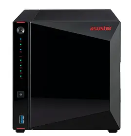 Мрежов сторидж Asustor AS5304T, 4-Bay NAS, Intel Celeron J4105 Quad-Core 1.5 GHz (burst up 2.5 GHz), 4 GB SO-DIMM DDR4,4 x 2.5'3.5' SATA3 HDD or SSD 2.5 GbE x 2, USB 3.2 Gen 1 Type A x 3, WOW (Wake on WAN), WOL, System Sleep Mode, AES-NI hardware encrypt