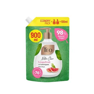 Течен сапун Teo пълнител 900 мл - грейпфрут