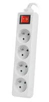 Разклонител Lanberg power strip 1.5m, 4 sockets, french with circuit breaker quality-grade copper cable, white