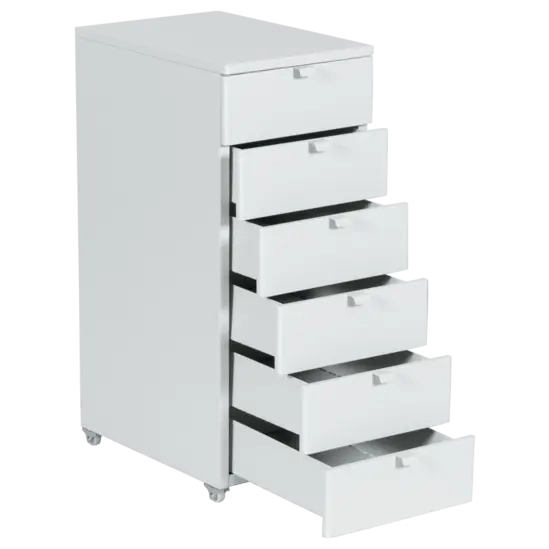 Метален контейнер K BTL с 6 чекмеджета- отворени 6 чекмеджета