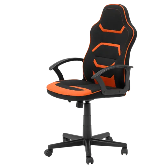 Геймърски стол ЛУКАС-снимка отстрани, дамаска в два цвята