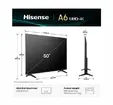 Телевизор Hisense 50' A6Q, 4K Ultra HD 3840x2160, DLED, DFA, Precision Colour, HDR 10+, HLG, Dolby Vision,Light sensor, Smart TV, WiFi, BT, AnyView Cast, Gaming Mode, 1xHDMI2 eArc, 3xHDMI, 2xUSB, LAN, CI+, DVB-T2CS2, Black
