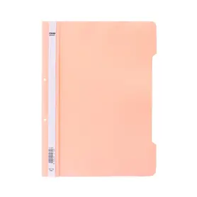 Папка PVC с перфорация 50 броя праскова пастел