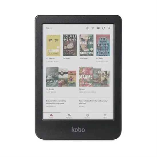 Четец за Е-книги Kobo Clara Colour e-Book Reader, E Ink Kaleido touch screen 6 inch colour, 1448 x 1072 pixels, 16 GB, 1000 MHz512 MB, 1 x USB C, Greutate 0.172 kg, Wireless Da, Comfort Light, 12 different fonts and over 50 font styles, Black
