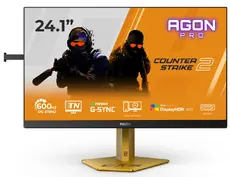 Монитор AOC CS24A, 24.1" TN eSports WLED, 1920x1080@610Hz (OC, Native 600Hz), 0.5ms GtG, 0.3ms MPRT, 500cd m2, 1000:1, DCR 80M:1, Adaptive Sync, FlickerFree, Low Blue Light, Tilt, Height Adjust, Pivot, Swivel, 2xHDMI, DP, USB hub