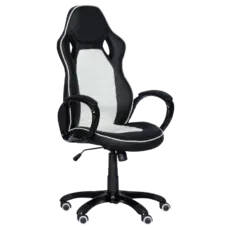 Геймърски стол ИВАЙЛО- в два цвята, бял-черен