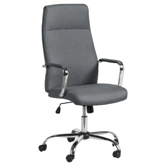 Директорски стол ЕЛИСАВЕТА- снимка отпред, хромирани подлакътници