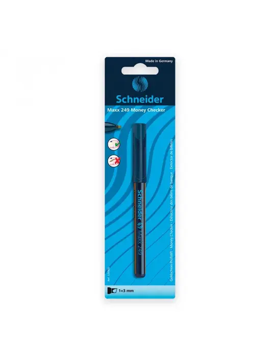 Тест маркер Schneider Maxx 249 за банкноти в синя опаковка