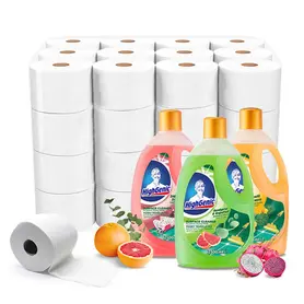 Комплект Баня – препарат за под HighGenic 2.5 л и 40 броя бяла трипластова тоалетна хартия