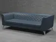 Диван триместен БИТОЛЯ FLP 06 - сниман отстрани, тъмно син на цвят