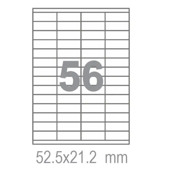 Самозалепващи етикети  Fleks Ko A4 52.5x21.2 56 бр