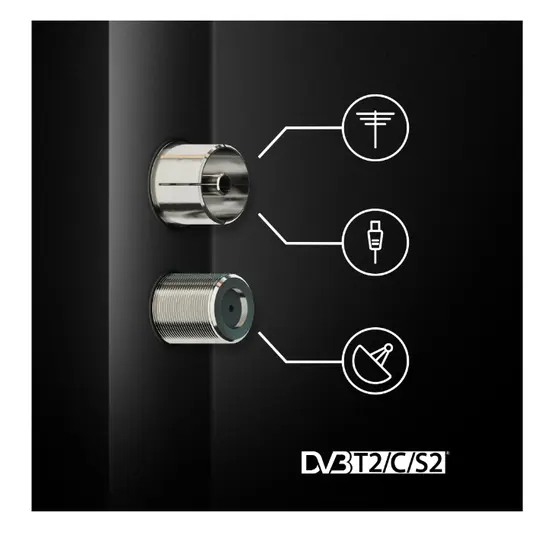 Телевизор Thomson Smart QLED Pro TV 55'; Google TV; 3840 x 2160 (4K UHD), DLED, 144 Hz, DVB-TT2CSS2, HDR10, Wi-Fi, Bluetooth, LAN, HDMI 4 (2.1), USB 2 (2.0) + 1 (3.0), Central Swivel Stand, Black