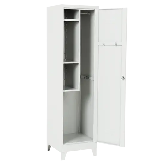 Метален гардероб BTL J с 4 отделения 190х50х50 см- сниман отстрани, отворени врати