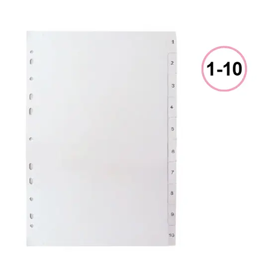 Разделител 1-10 PP сив