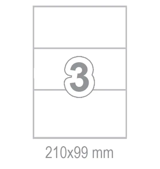 Самозалепващи етикети 210x99 3 бр.