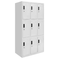 Метален гардероб BTL EL с 9 отделения 185х82х45 см - сниман отстрани, затворен