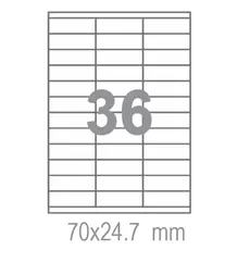 Самозалепващи етикети  Fleks Ko A4 70x24.7 36 бр