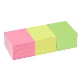 Самозалепващи листчета 50х40мм неон 12 бр 3 цвята