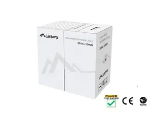 Кабел Lanberg LAN cable CAT.6 utp 305m solid cu grey fluke passed
