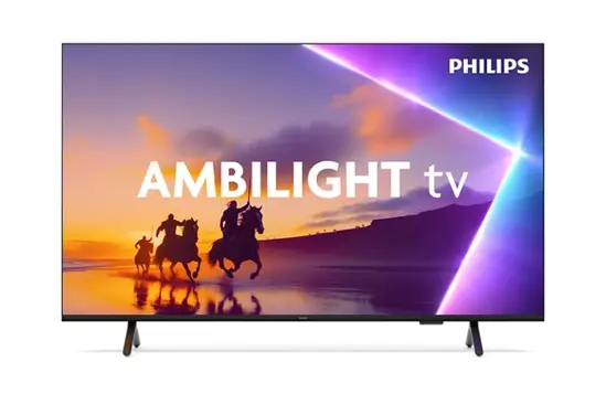 Телевизор Philips 43PUS851012, 43' 4K Ultra HD QLED, 3840x2160p, DVB-TT2T2-HDCSS2, 60Hz, Ambilight 3, Pixel Precise UHD, 90% DCI, HDR+, Titan OS, Dolby Atmos, Dolby Digital, VRR, 3*HDMI, 2*USB, 802.11ac, 20W RMS, Black