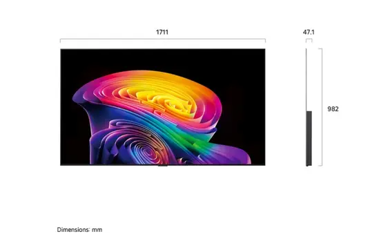 Телевизор LG OLED77C61LA, 77" OLED evo, 4K (3840 x 2160), DVB-C/T2/S2, Alpha 11 AI 4K Gen3, 120Hz Native (VRR 165Hz), ThinQ AI, HDR10, NVIDIA G-SYNC, AMD FreeSync, Dolby Vision, Dolby Atmos, AI Agent, Wi-Fi 6E, Bluetooth, eARC (HDMI 2), USB, Airplay 2, CI