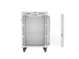 Комуникационен шкаф Lanberg rack cabinet 19' free-standing 15U600x800 (flat pack) with glass door lcd grey v2