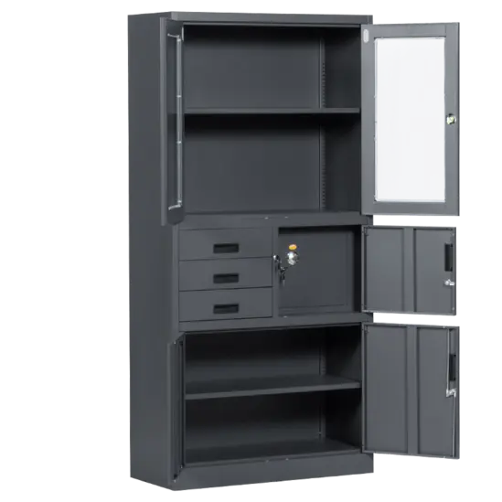 Архивен шкаф BTL EJ с 4 отделения 185х90х40 см- отворен, със сейф