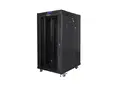 Комуникационен шкаф Lanberg rack cabinet 19' free-standing 22U800x800 (flat pack) with glass door lcd black v2
