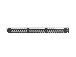 Пач панел Lanberg patch panel 24 port 1U CAT.6 shielded, black