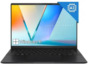 Лаптоп Asus Vivobook S S5406SA-QD149W,INTEL LNL Core Ultra 7 32GB, 14' OLED WUXGA(WU) 1920X1200 16:10,LPDDR5X 32GB  (on BD),1TB SSD,Backlit Chiclet Keyboard 1-Zone RGB with Num-key, Windows 11, Black, AI PC+Backpack