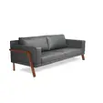 Диван триместен ЖЕРАВНА PNM 03 - сниман отстрани, сива дамаска