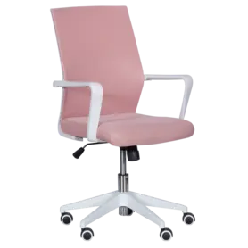 Работен стол КРАСИМИРА-сниман отпред, бял полипропилен