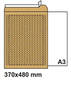 Плик с въздушни мехурчета 370х480 кафяв
