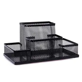 Органайзер за бюро четворка мрежа черен