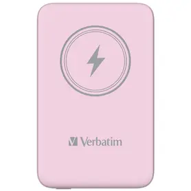Външна батерия Verbatim MCP-10PK Power Pack 10000 mAh with UBS-C® PD 20W  Magnetic Wireless Charging 15W Pink