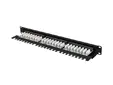 Пач панел Lanberg patch panel 24 port 1U 19' CAT.6a utp with cable organizer black
